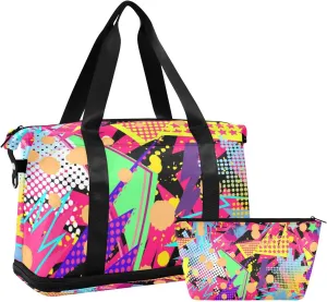 Bag for Women Gym Bag With Shoe Compartment Sturdy Dry Wet Separated Sports Tote Travel Multicolor 11