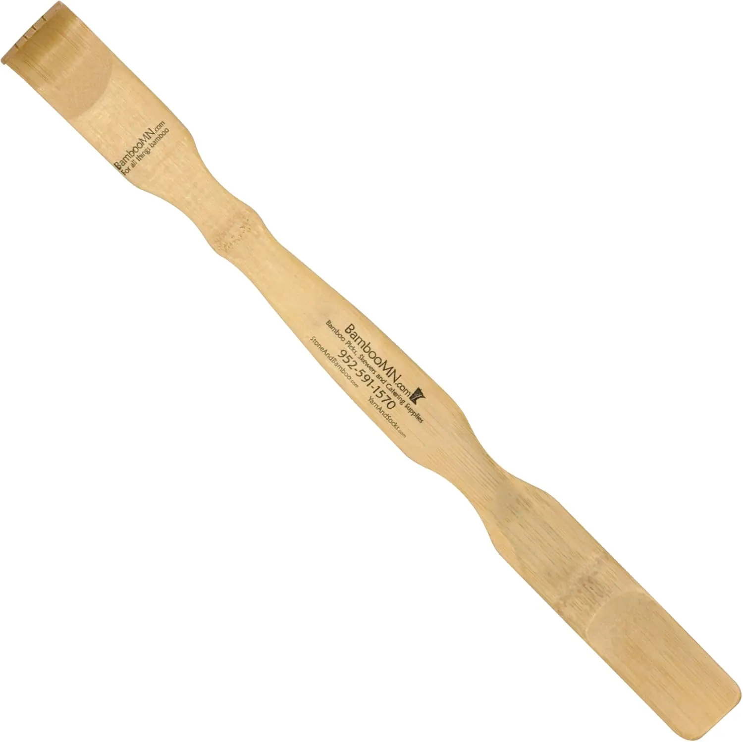 BambooMN 17 Inch Bamboo Wooden Back Scratchers Shoe Horn for Itchy Stress Relief, 10 Units