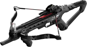Barnett Demun Accu Strike Mini Crossbow - Compact Break Action Pistol Crossbow with Flip Down Foregrip, Fiber Optic Sights, 7 Inch Bolts, 5 Bolts Included, 190fps