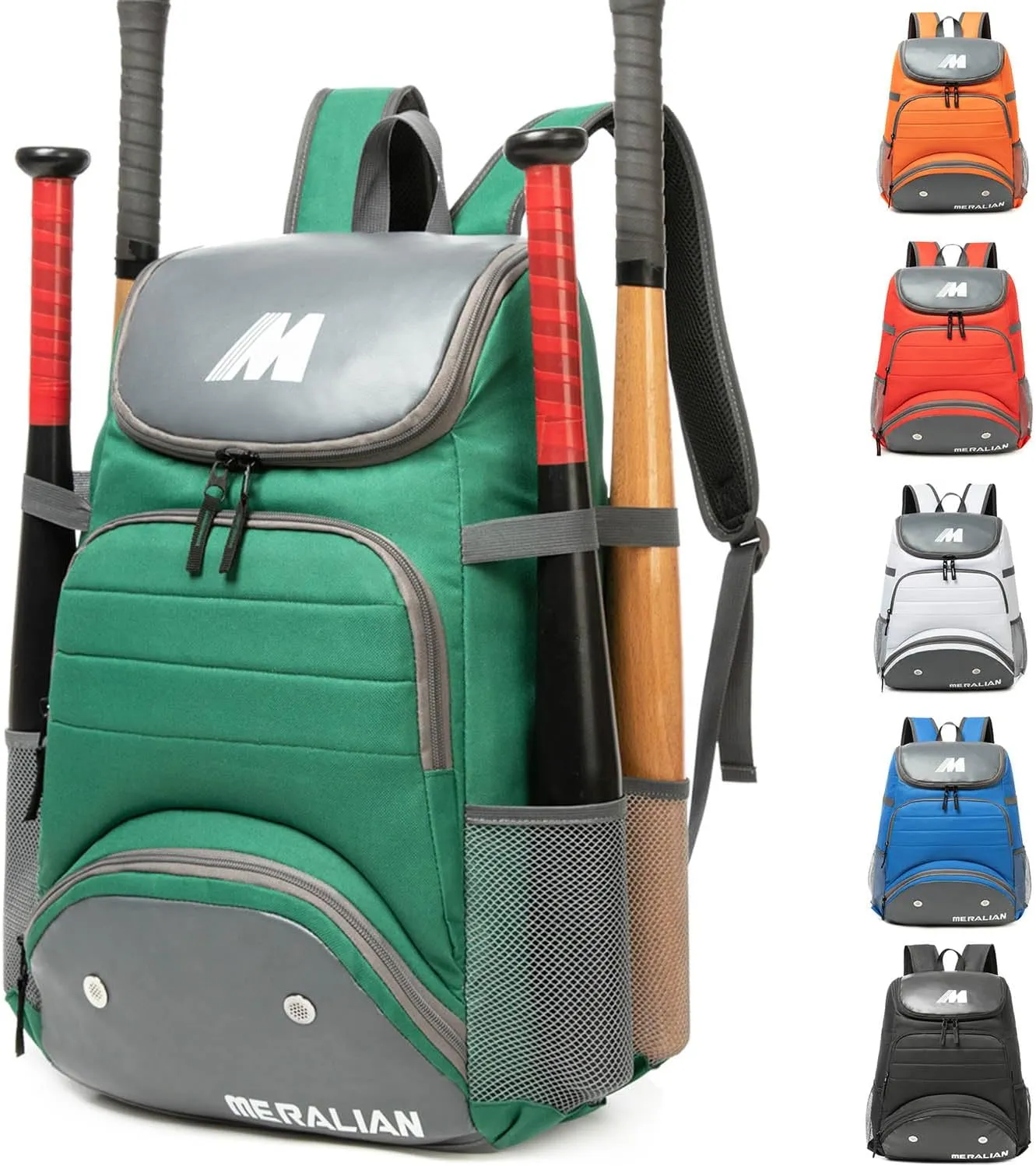 Baseball Bag - Lightweight Softball & T-Ball Backpack with Shoe Compartment for Equipment & Gear