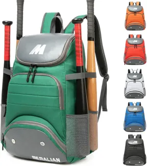 Baseball Bag - Lightweight Softball & T-Ball Backpack with Shoe Compartment for Equipment & Gear