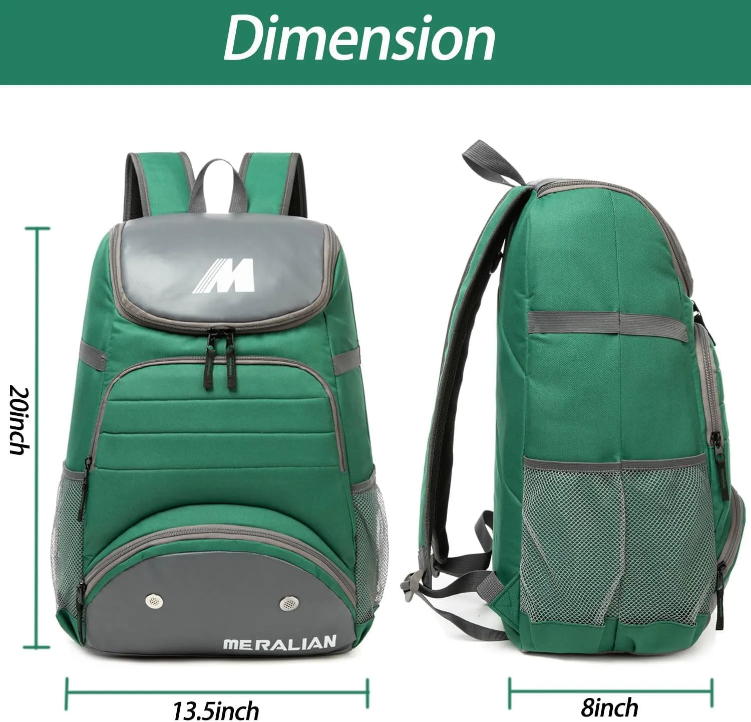 Baseball Bag - Lightweight Softball & T-Ball Backpack with Shoe Compartment for Equipment & Gear