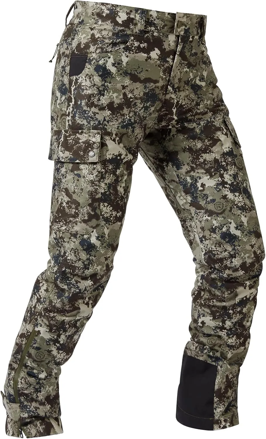 BASSDASH Walker Men’s Waterproof Breathable Hunting Pants with Silent Outer Fabric for Fishing Turkey Upland