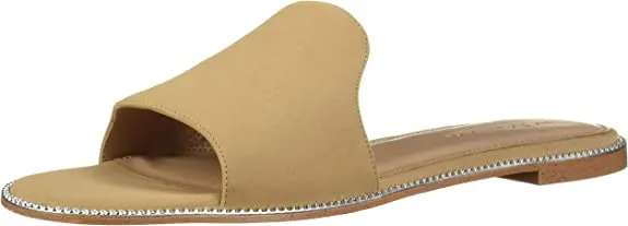 BCBGeneration Women's Zahara Flat Sandal, Peach Dove, 11 M US