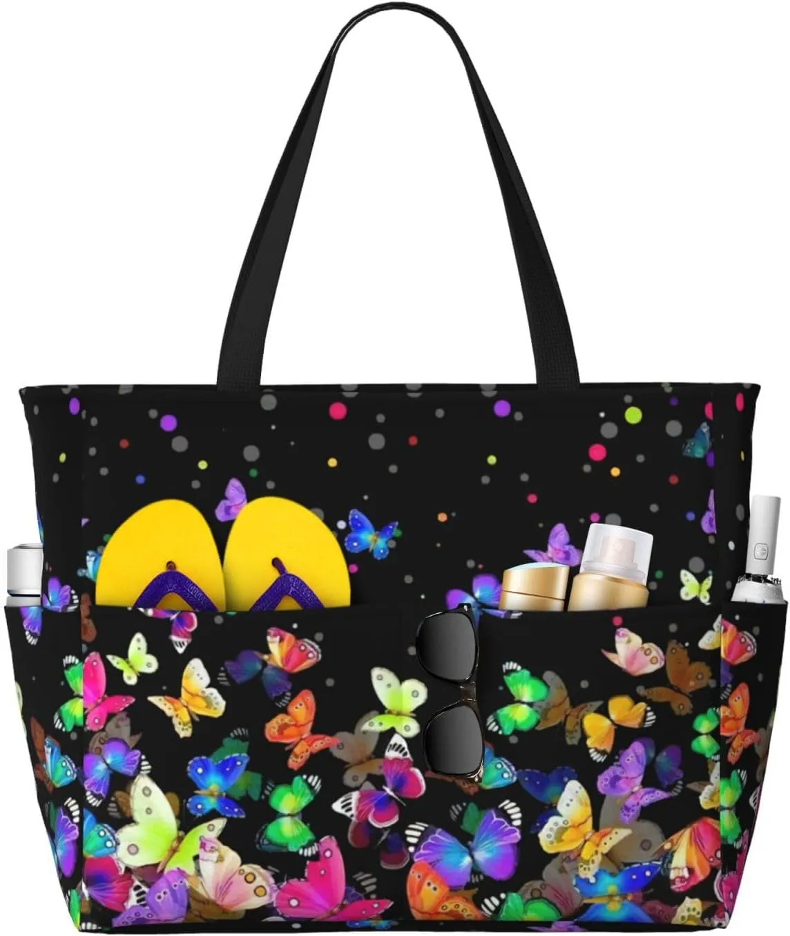 Beach Tote Bag for Women Beach Bag Waterproof and Sandproof Tote Bag with Wet Bag Large Travel Bag for Weekend Travel