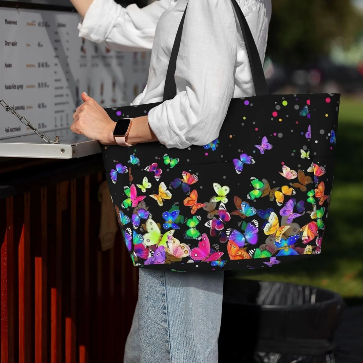 Beach Tote Bag for Women Beach Bag Waterproof and Sandproof Tote Bag with Wet Bag Large Travel Bag for Weekend Travel