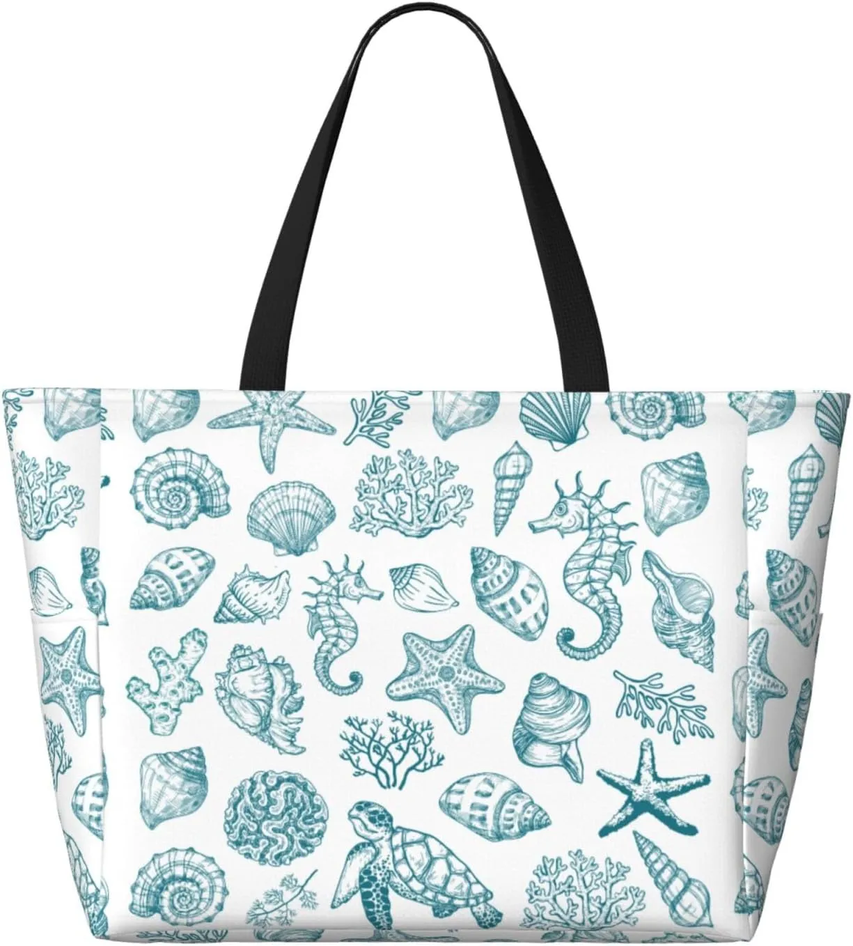 Beach Tote Bag for Women Beach Bag Waterproof and Sandproof Tote Bag with Wet Bag Large Travel Bag for Weekend Travel