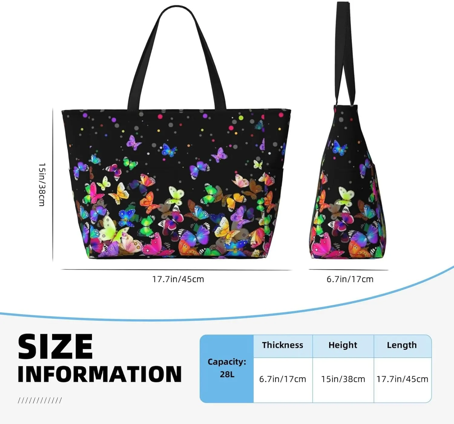 Beach Tote Bag for Women Beach Bag Waterproof and Sandproof Tote Bag with Wet Bag Large Travel Bag for Weekend Travel
