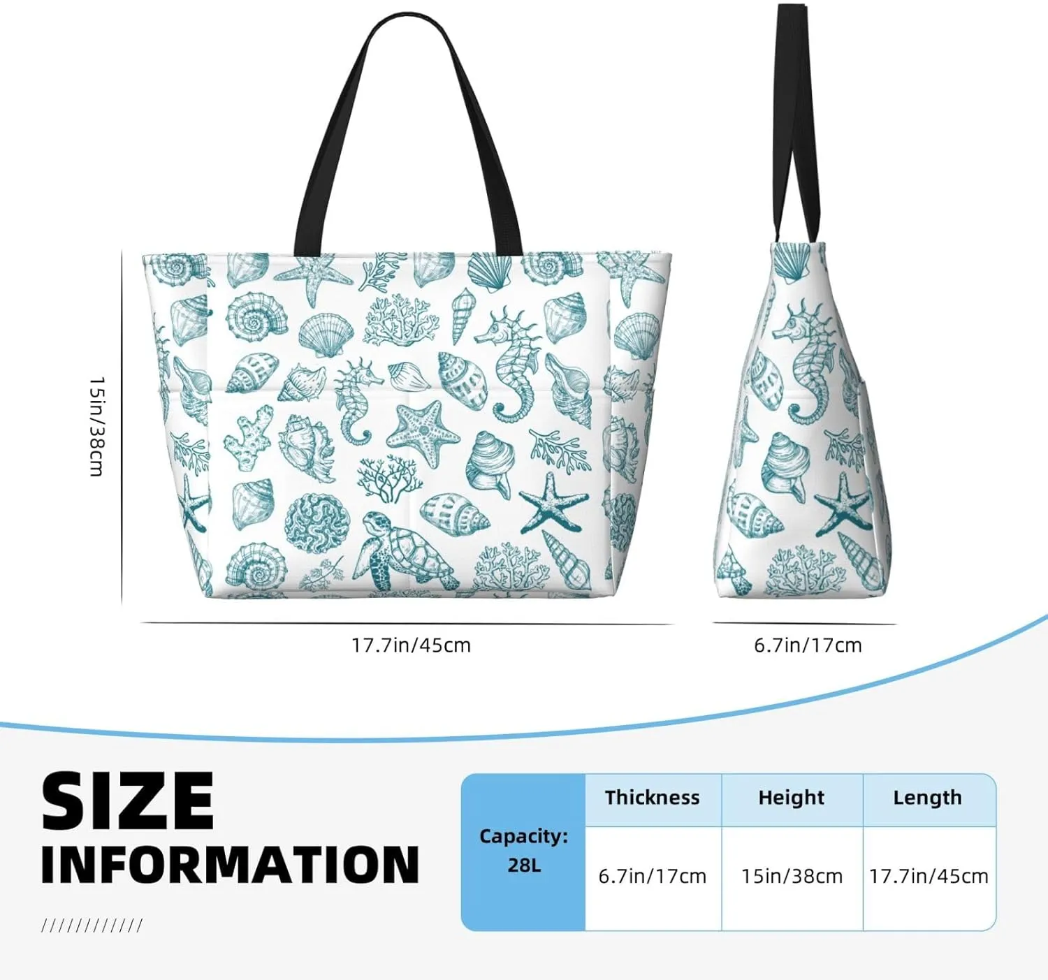 Beach Tote Bag for Women Beach Bag Waterproof and Sandproof Tote Bag with Wet Bag Large Travel Bag for Weekend Travel
