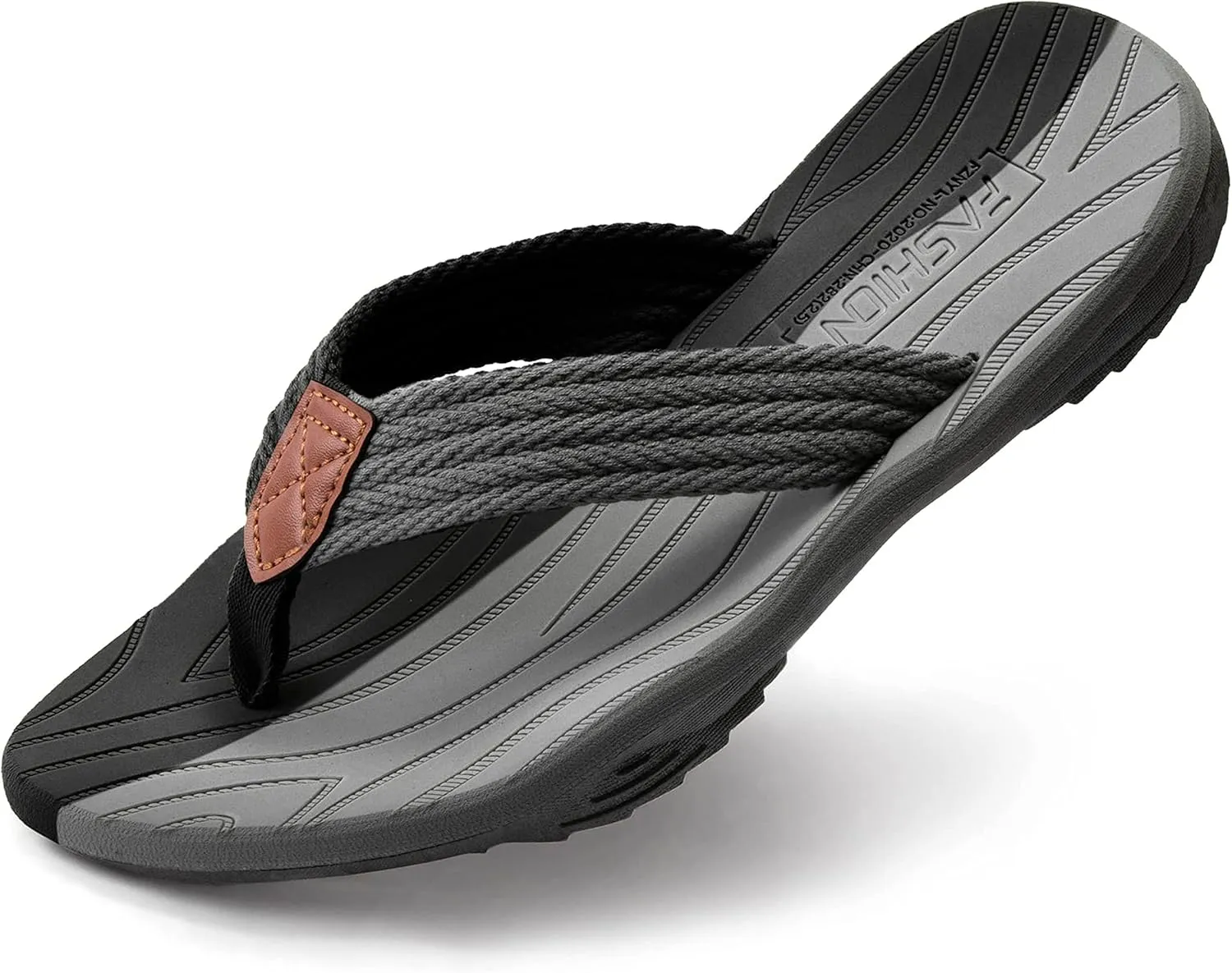BEMGNAR Men's Flip Flops,Comfort Thong Sandals with Arch Support,Quick-Dry Non-Slip sliders for Outdoor Summer Beach