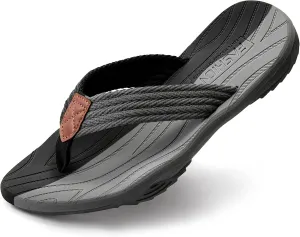 BEMGNAR Men's Flip Flops,Comfort Thong Sandals with Arch Support,Quick-Dry Non-Slip sliders for Outdoor Summer Beach