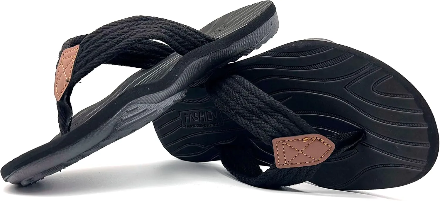 BEMGNAR Men's Flip Flops,Comfort Thong Sandals with Arch Support,Quick-Dry Non-Slip sliders for Outdoor Summer Beach
