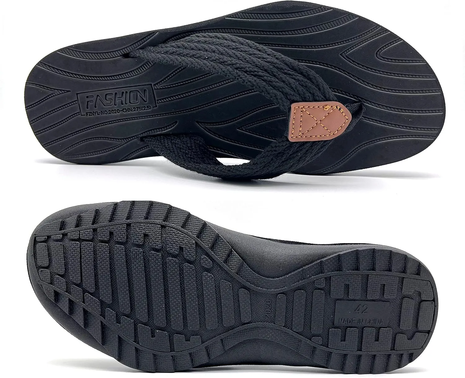 BEMGNAR Men's Flip Flops,Comfort Thong Sandals with Arch Support,Quick-Dry Non-Slip sliders for Outdoor Summer Beach