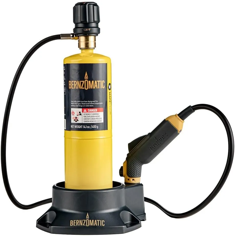 Bernzomatic FirePoint Creator Tool, Precision Flame Hand Torch for use with Bernzomatic MAP-Pro or Propane Fuel (Firepoint Tool   3 MAP Pro Cylinders)