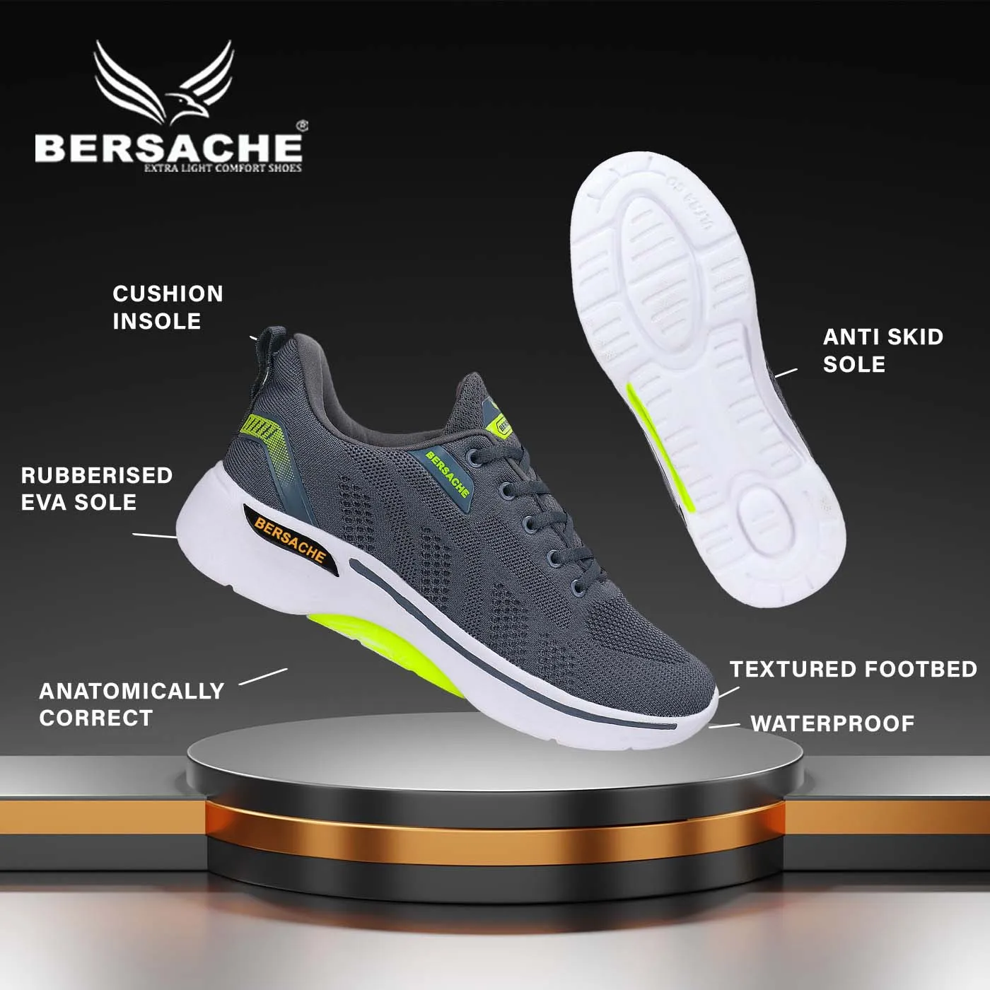 Bersache Lightweight Sports Shoes For Men  - 7049