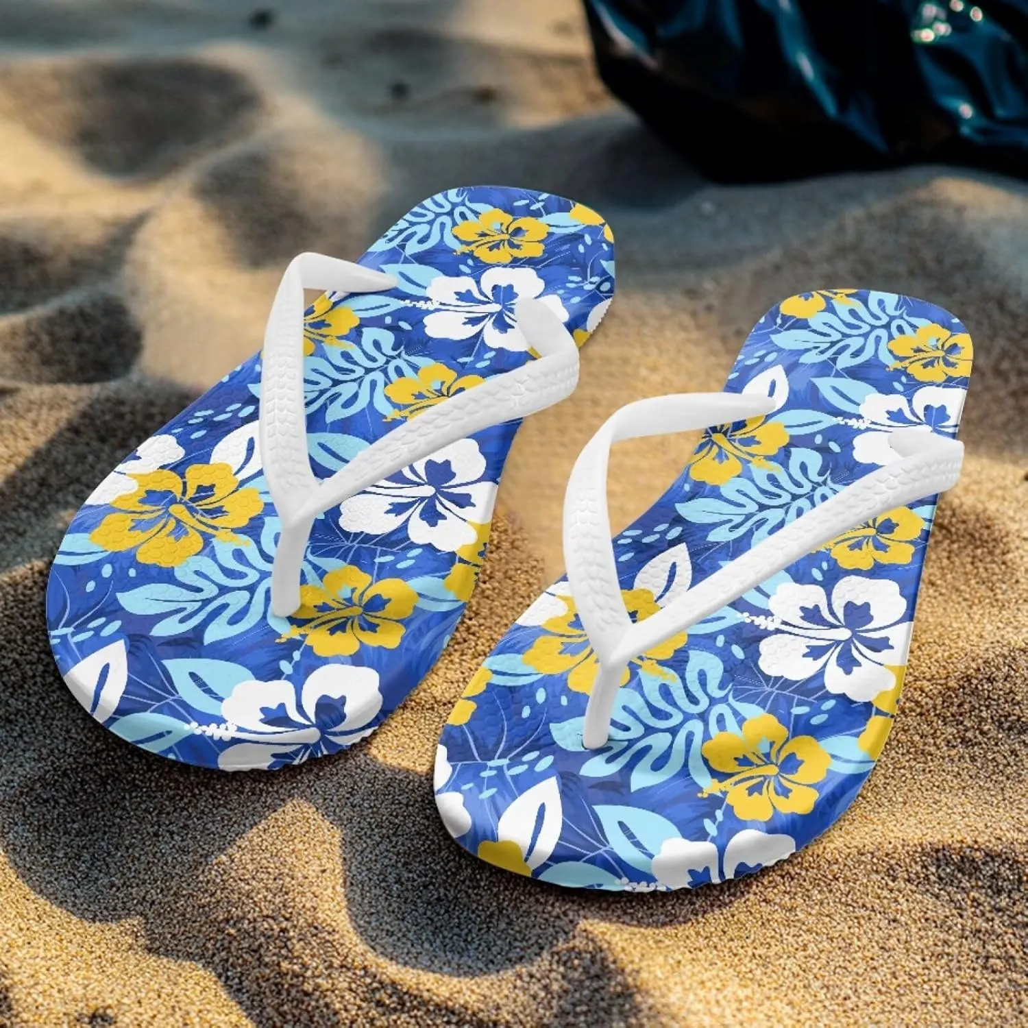 Binienty Flip Flop Women Trendy Tropical Thong Sandal Yoga Mat Slip on Beach Pool Walking Slipper Shoe