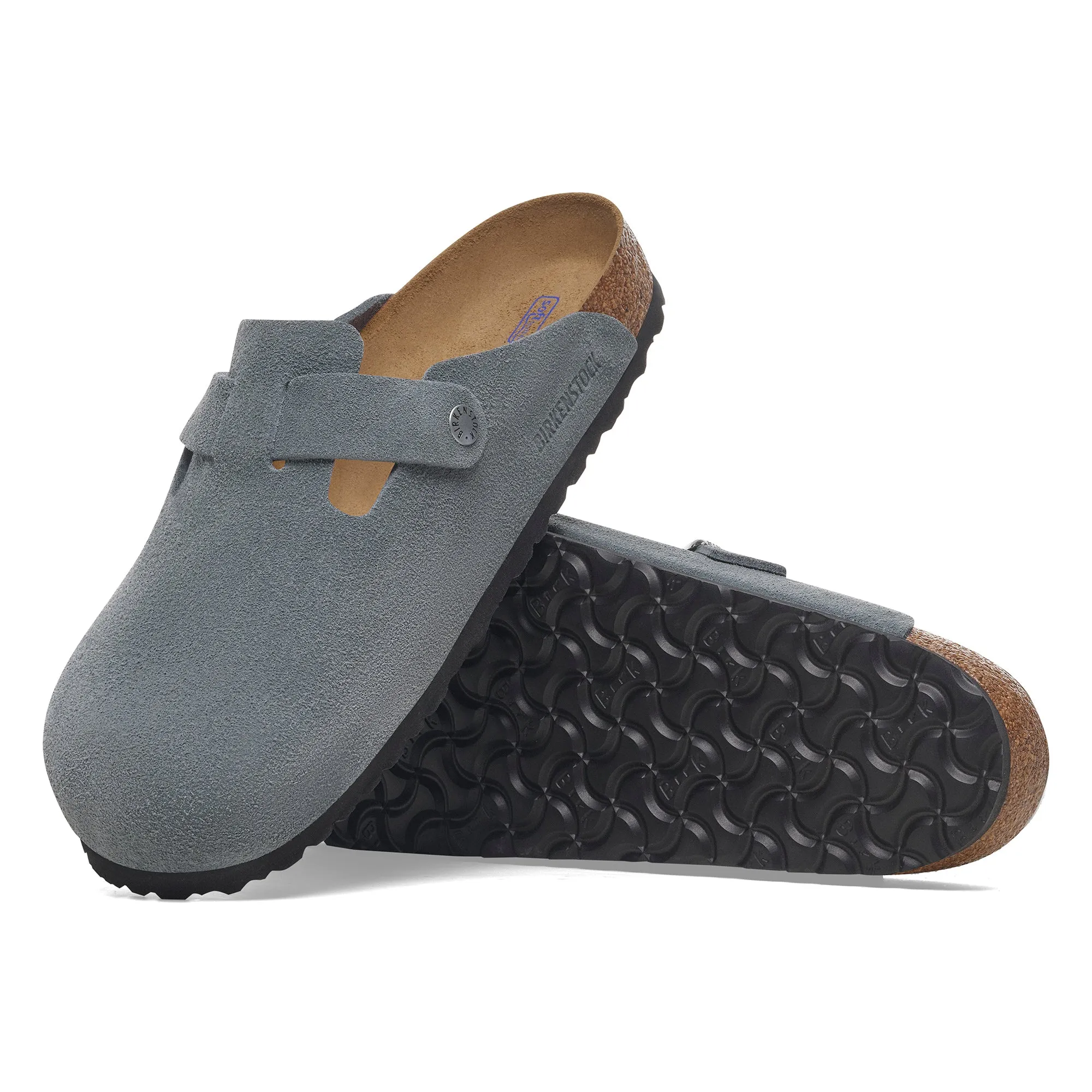 Birkenstock Boston Soft Footbed basalt gray suede