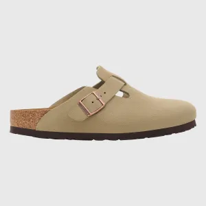 Birkenstock Boston Soft Footbed Clog Suede Leather - Taupe