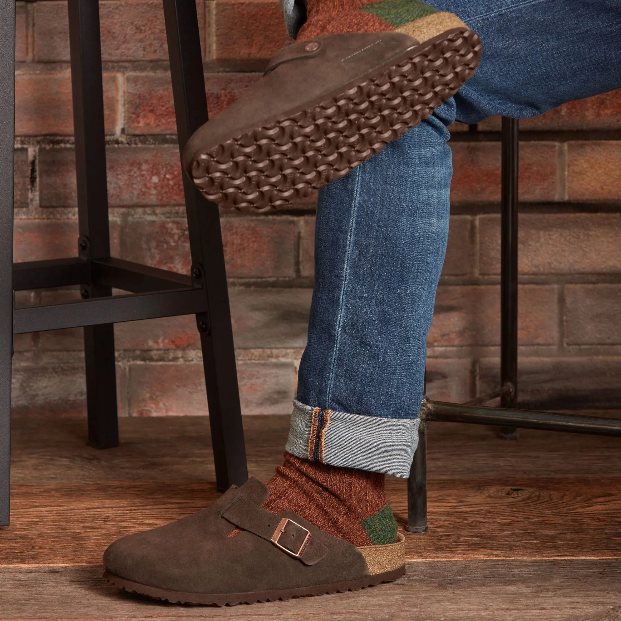Birkenstock Boston Soft Footbed mocha suede