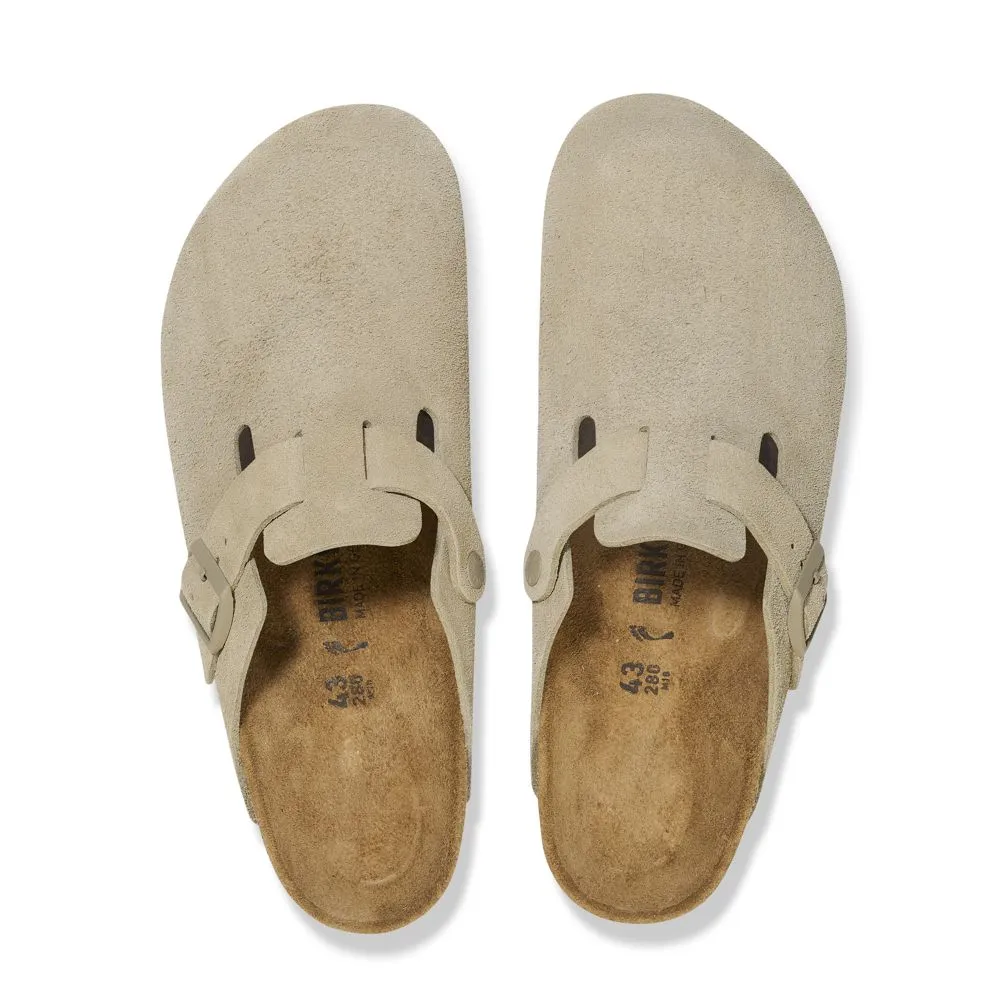 Birkenstock - Boston Suede - 1025788 - Faded Khaki - Sandals