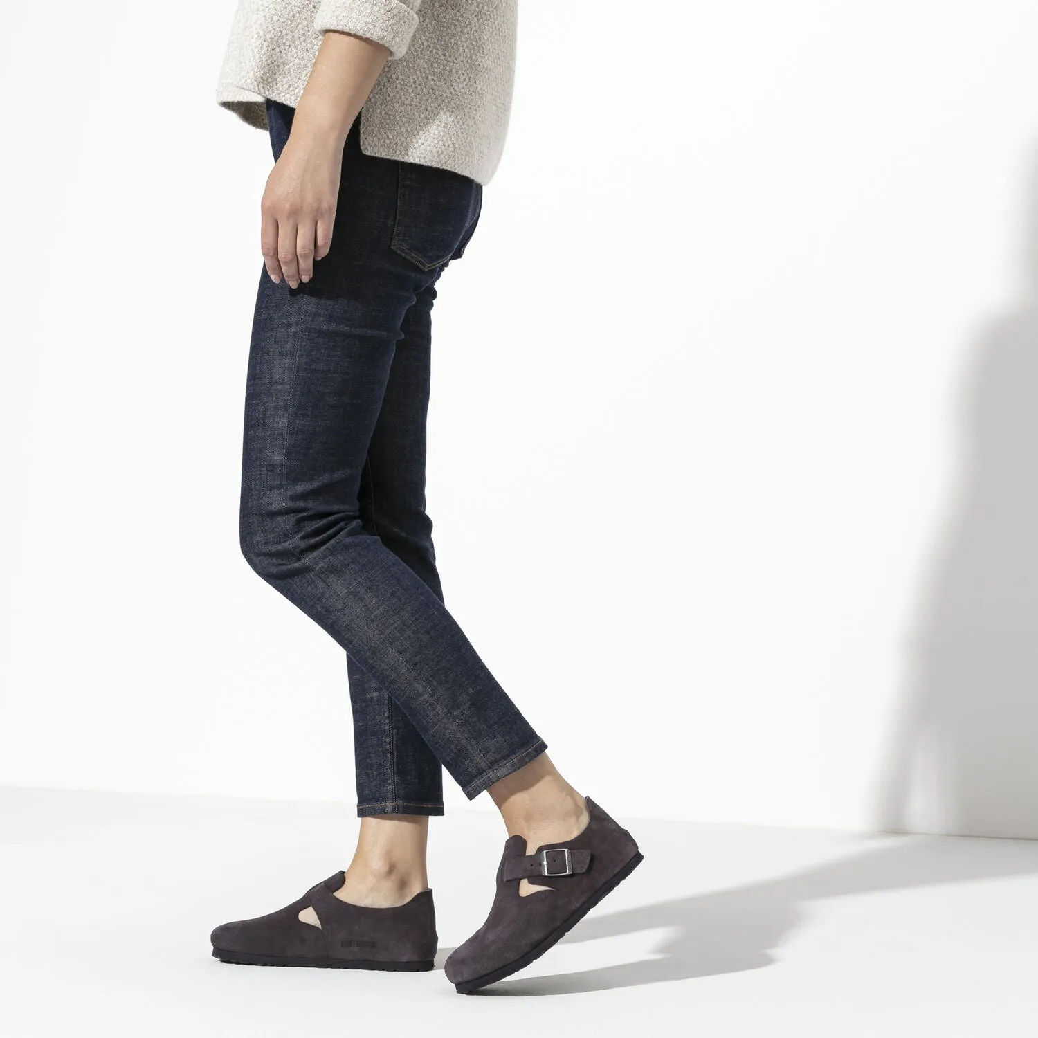 Birkenstock London Suede Leather Gunmetal Shoes