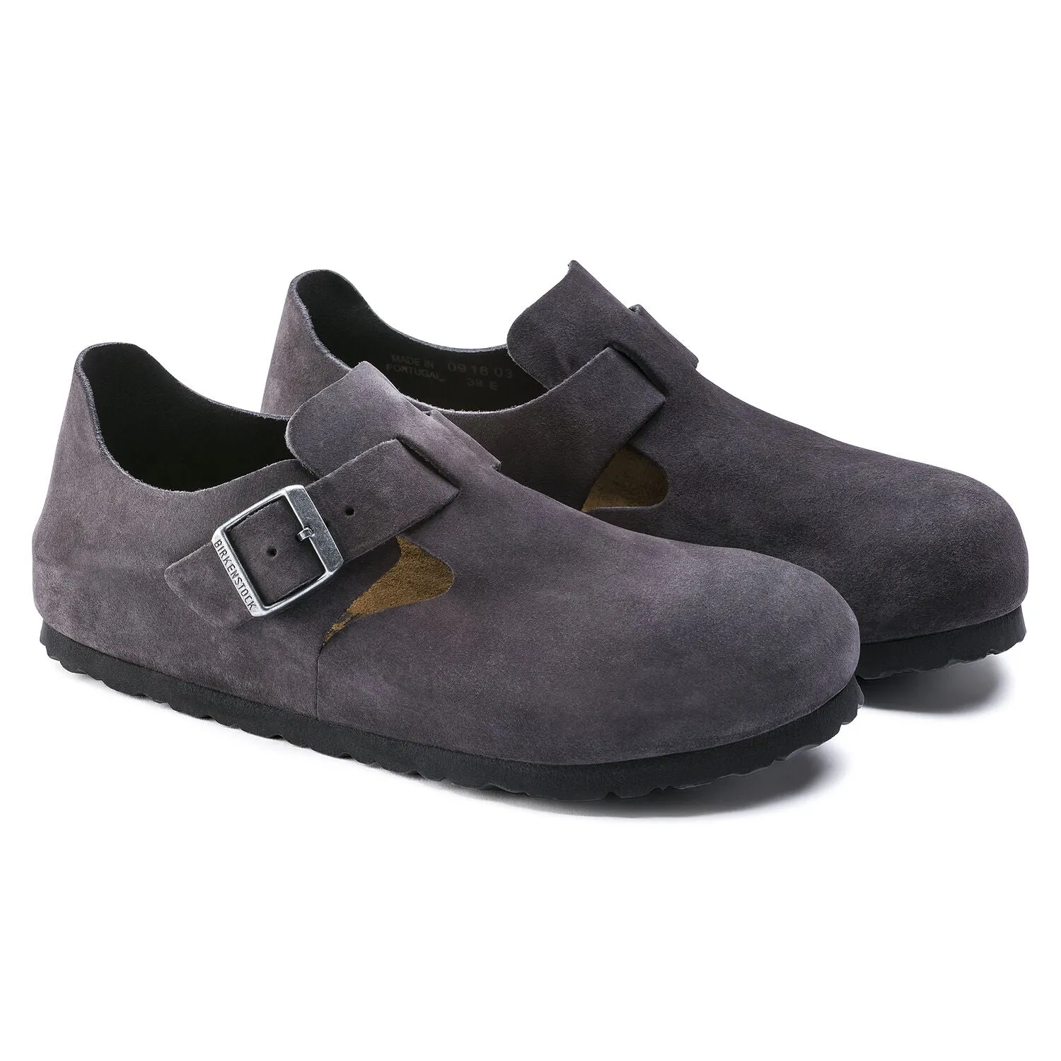 Birkenstock London Suede Leather Gunmetal Shoes