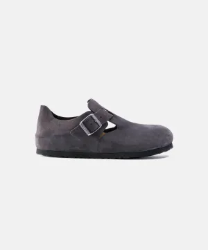 Birkenstock London Suede Leather Gunmetal Shoes