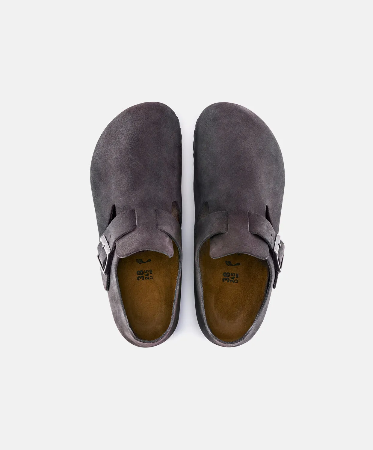 Birkenstock London Suede Leather Gunmetal Shoes