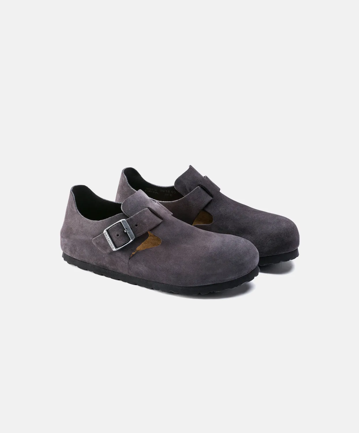 Birkenstock London Suede Leather Gunmetal Shoes