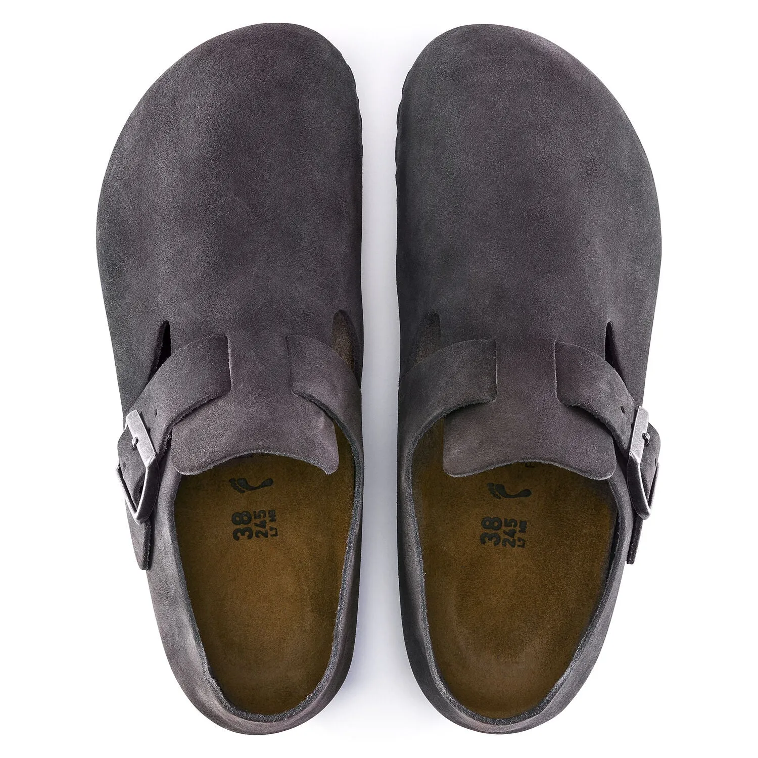 Birkenstock London Suede Leather Gunmetal Shoes