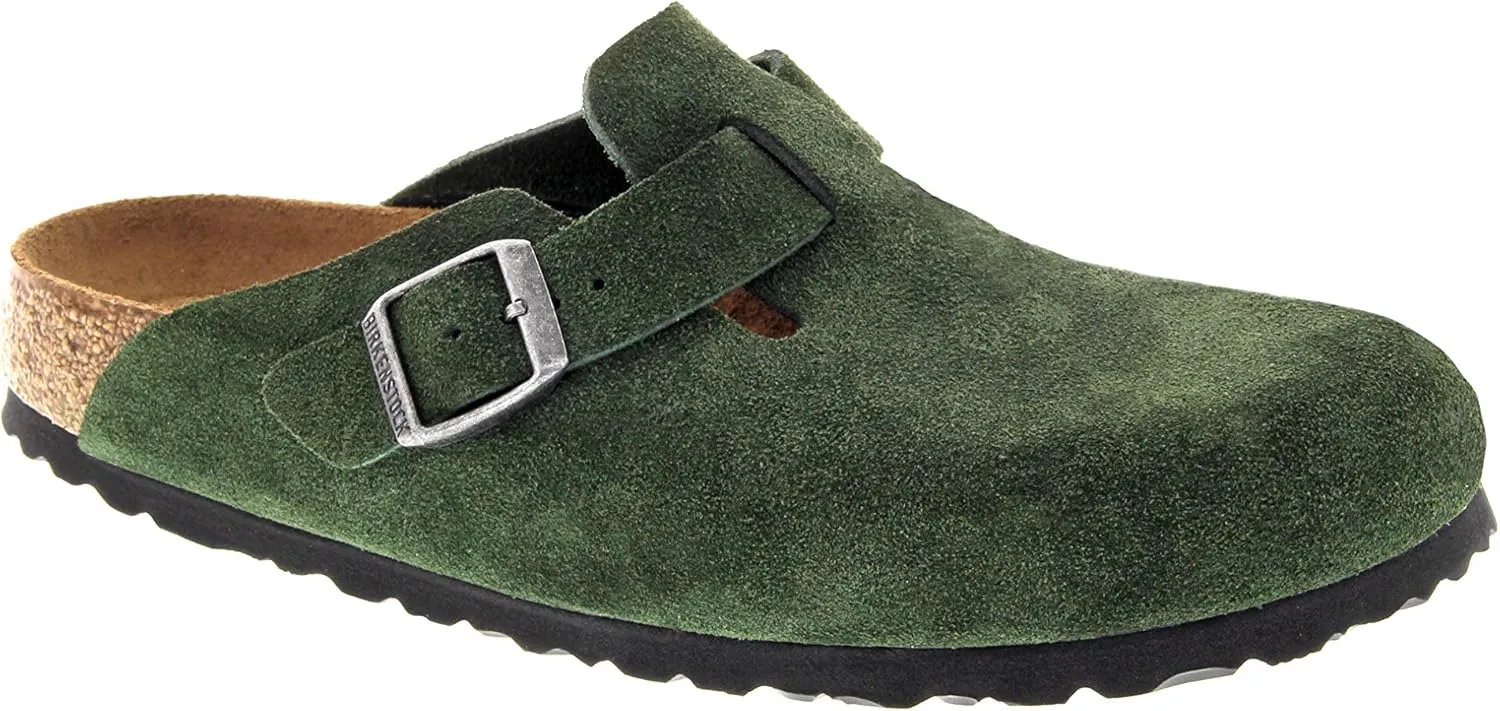 Birkenstock Women's Boston Soft Footbed Clog, Mountain View Suede