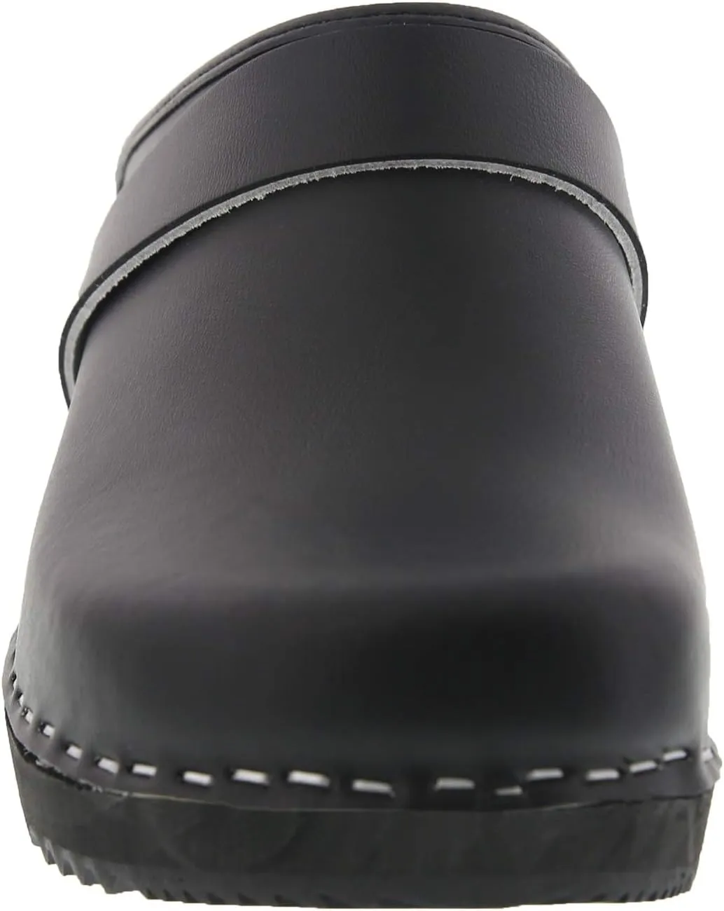 Bjork Maja Wood Open Back Leather Clogs
