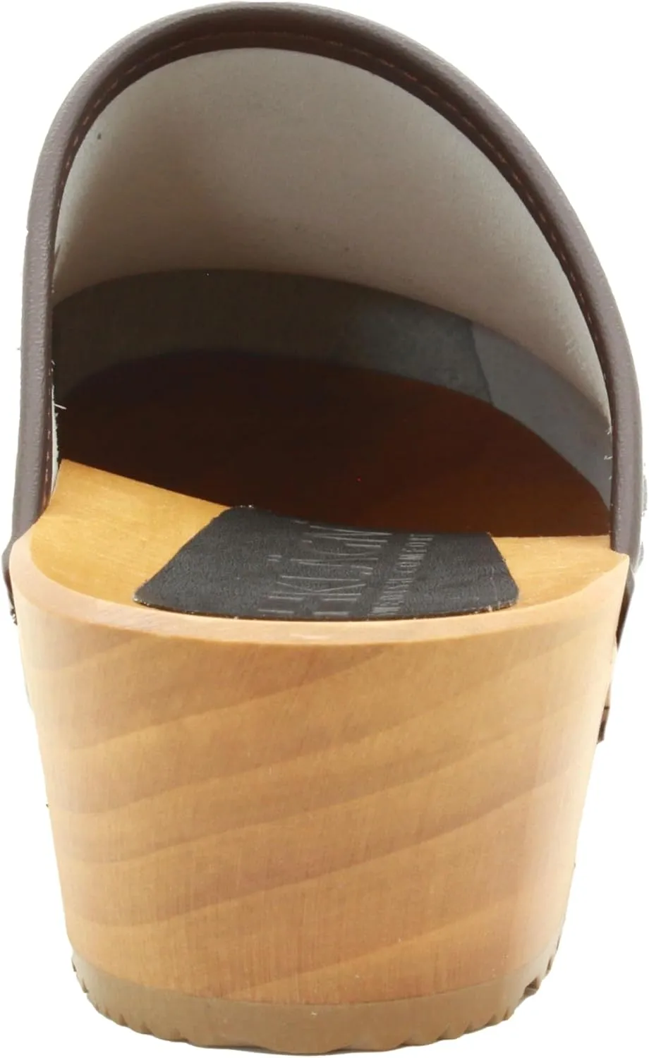 Bjork Maja Wood Open Back Leather Clogs