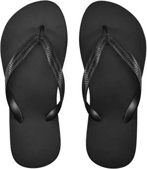 Black Solid Flip Flop Beach Summer Casual Sandal for Women & Men Shower Shoes