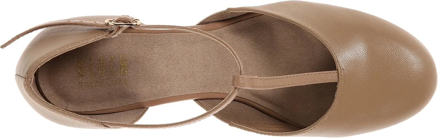 BLOCH Women's Cushioned Insole Suede Forefoot Outsole, Short Shank with an Elastic Panel, Superior Fit