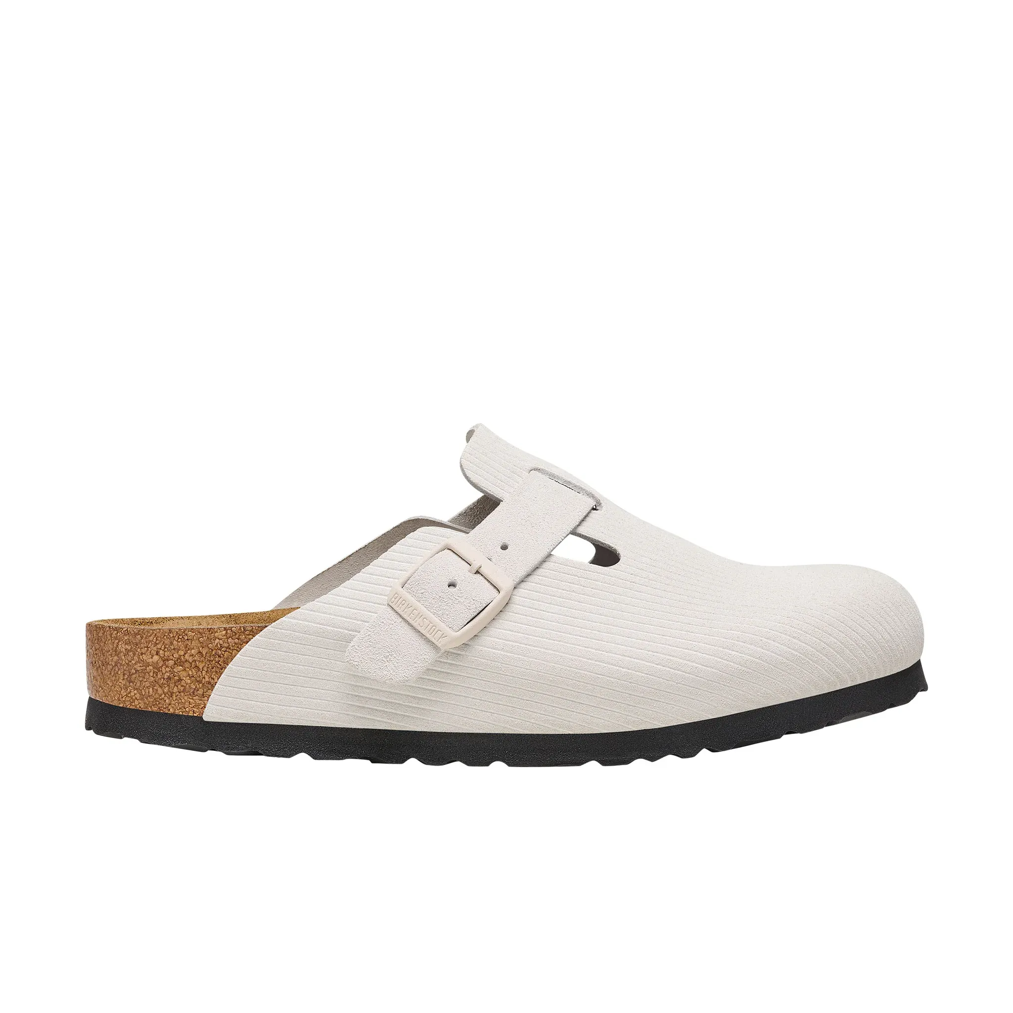 Boston Antique White Embossed Suede Leather