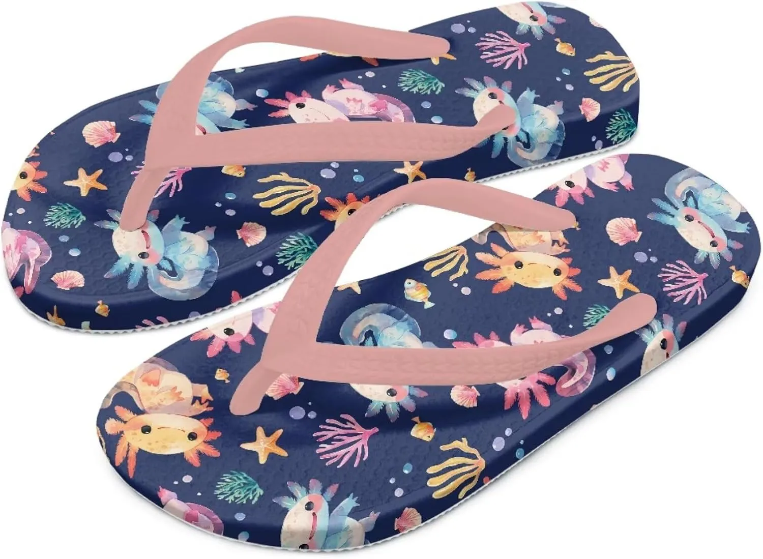 Boy Girls Slide Sandals and Thongs for Beach and Boats - Kids Flip Flops with Cartoon Print