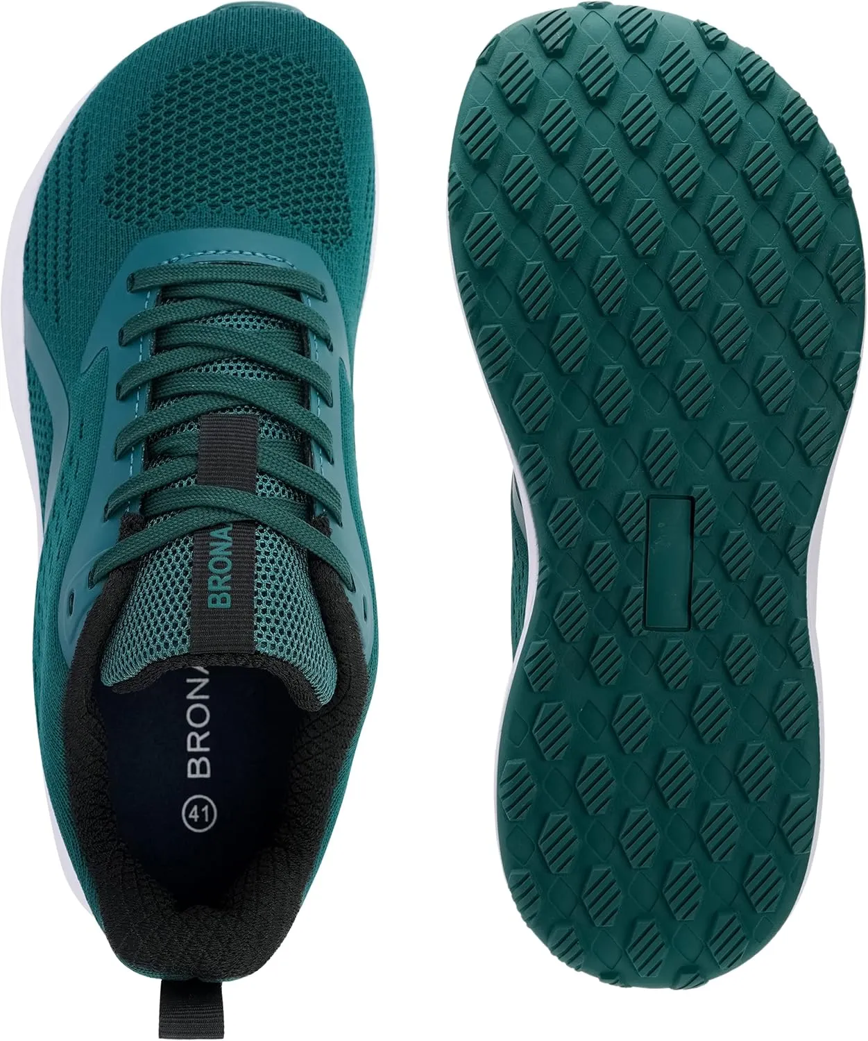 BRONAX Men's Wide Cushioned Supportive Road Running Shoes | Wide Toe Box | Rubber Outsole