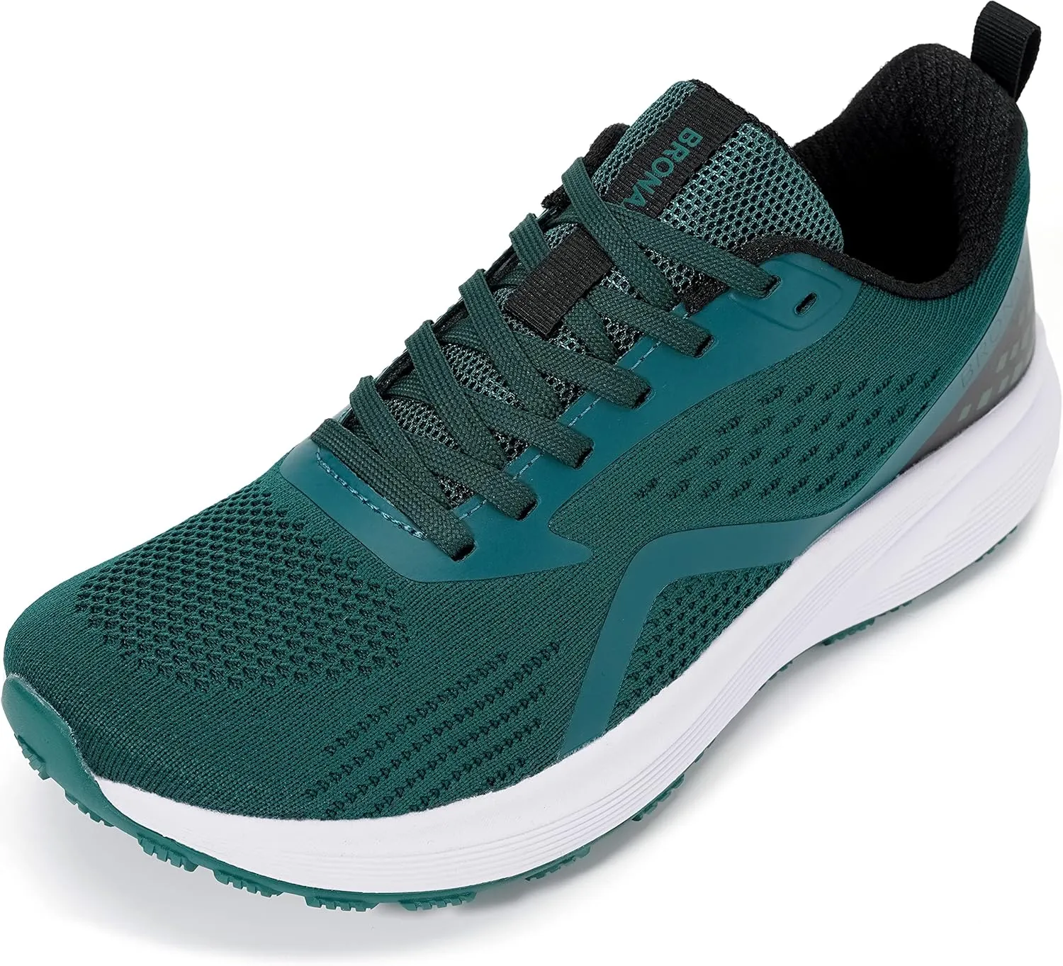 BRONAX Men's Wide Cushioned Supportive Road Running Shoes | Wide Toe Box | Rubber Outsole