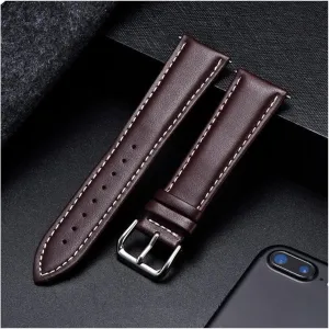 Business Soft Watchband Leather Strap Men Women Watch Band Watch Accessories Bracelet(E,16mm)