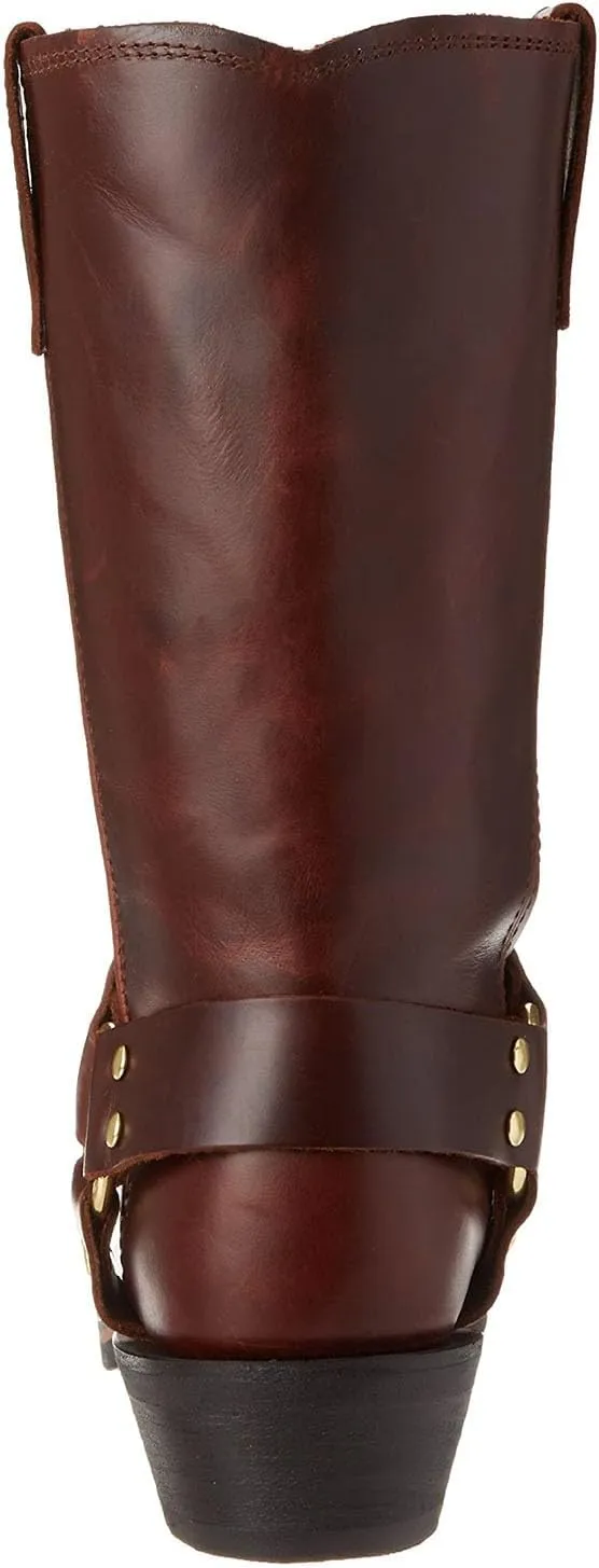 ByErz Cowboy Boots for Men Western Boot Classic with Metal Buckle Square Toe Mid-Calf Boots
