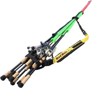 Cal Coast Fishing Rod Mule - Fishing Pole Holder & Carrying Straps Sling Strap Case, Easy Carry Holder, Fishing Rod Case Reel & Pole System - Holds Up to Ten Rods