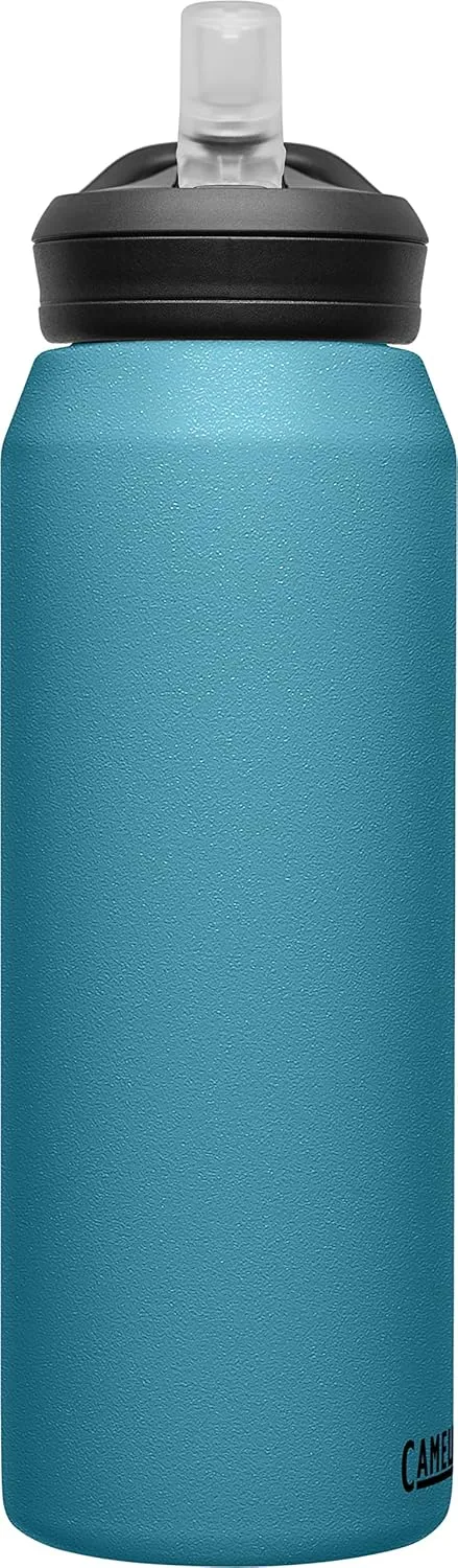 CamelBak eddy  Water Bottle with Straw 32oz - Insulated Stainless Steel, Larkspur
