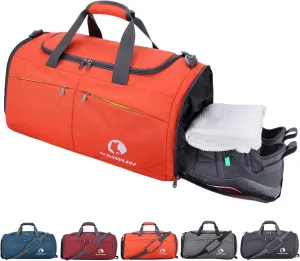 Canway Sports Gym Bag, Travel Duffel bag with Wet Pocket & Shoes Compartment for men women, 45L/40L, Lightweight