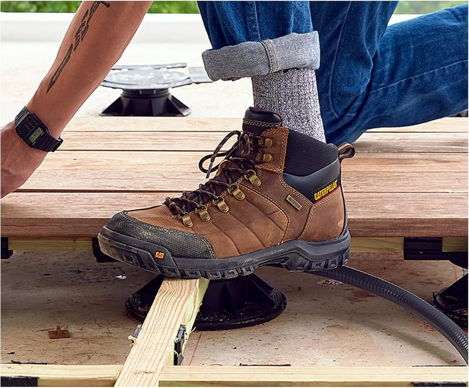 CAT Men’s Threshold Waterproof Steel Toe Work Boot