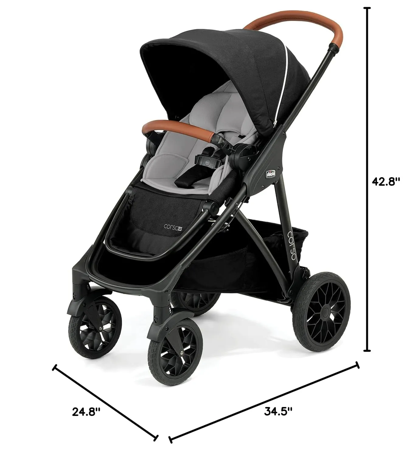 Chicco Corso LE Modular Quick-Fold Stroller - Studio | Black