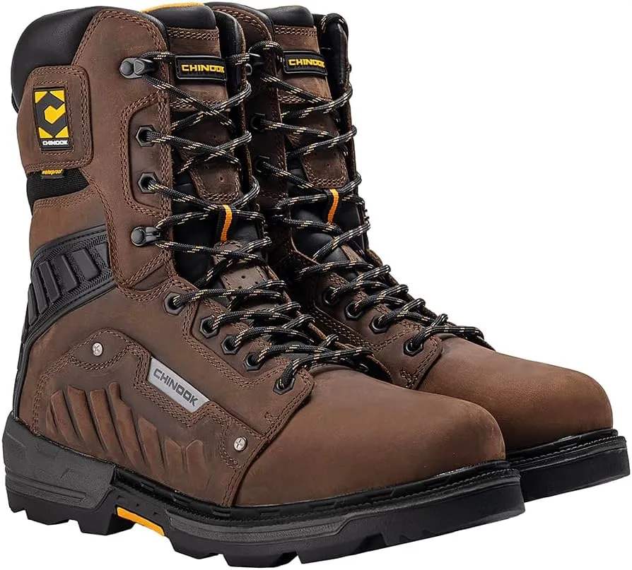 Chinook Footwear Scorpion 9” Plain Toe Waterproof Work Boot – Brown