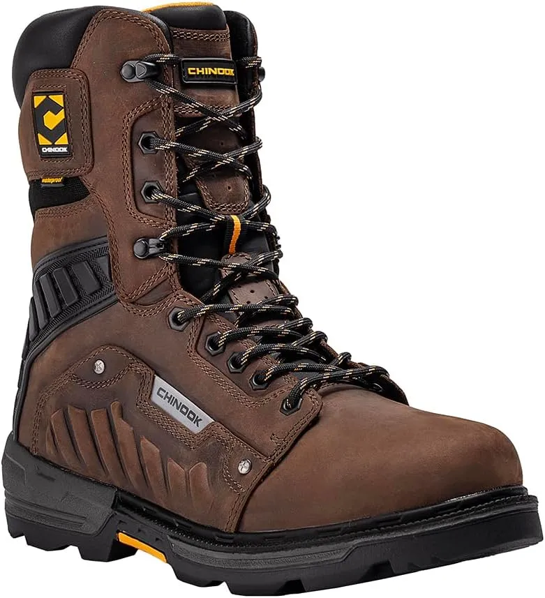 Chinook Footwear Scorpion 9” Plain Toe Waterproof Work Boot – Brown