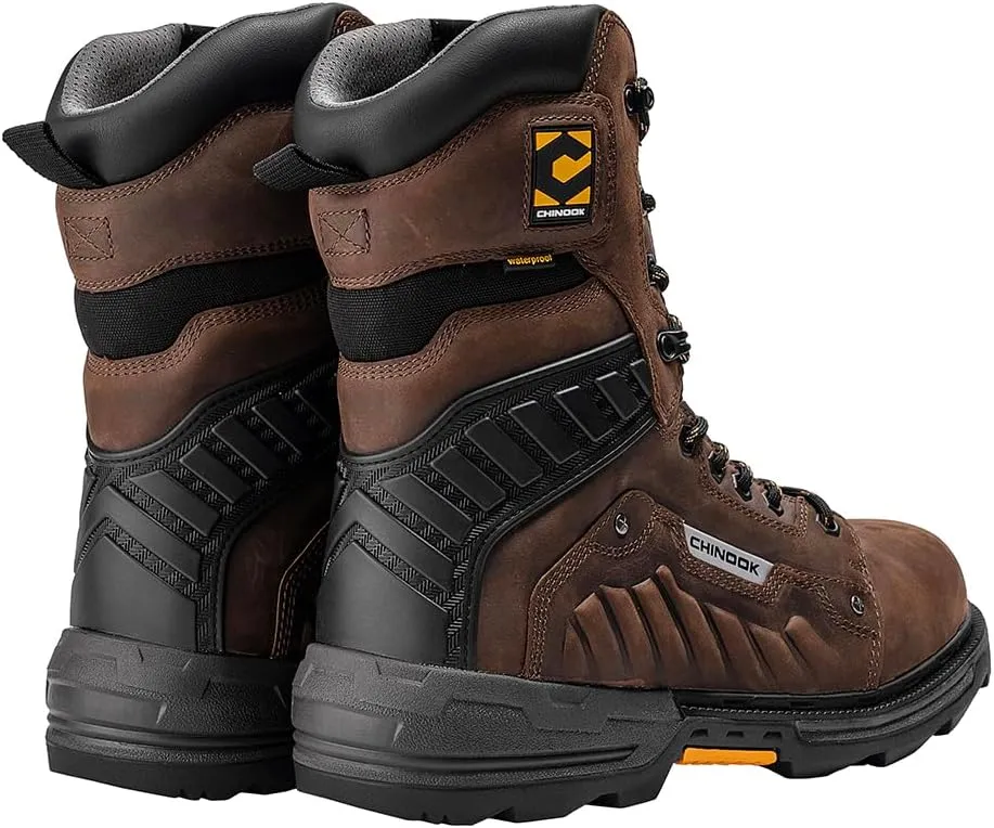 Chinook Footwear Scorpion 9” Plain Toe Waterproof Work Boot – Brown