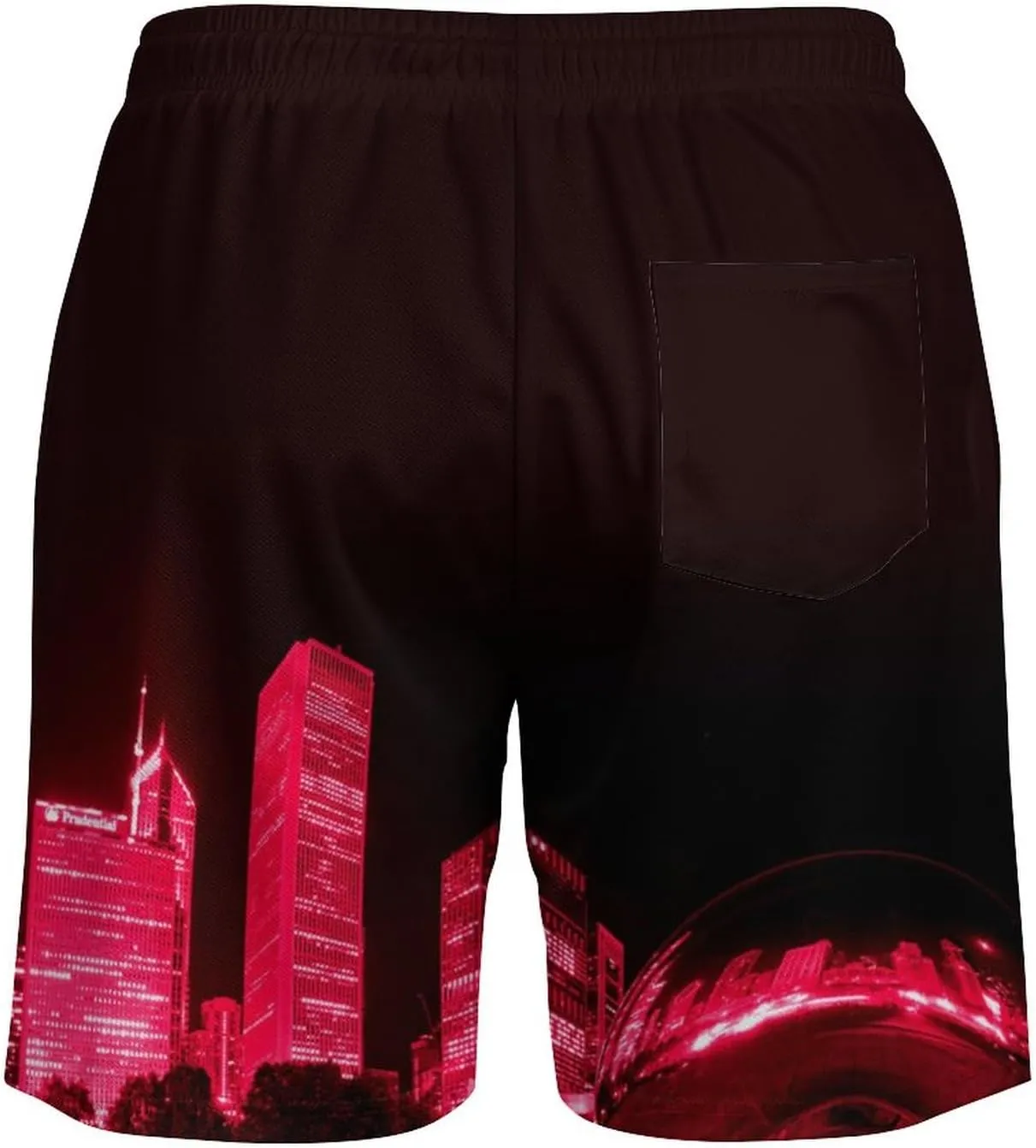 City Night View Men's Shorts Basketball Fans Gifts Quick Dry Swim Trunks Compression Liner Beach Shorts